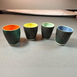 Handmade Colorful‎ Ceramic Tea Cups mugs Bowl Set